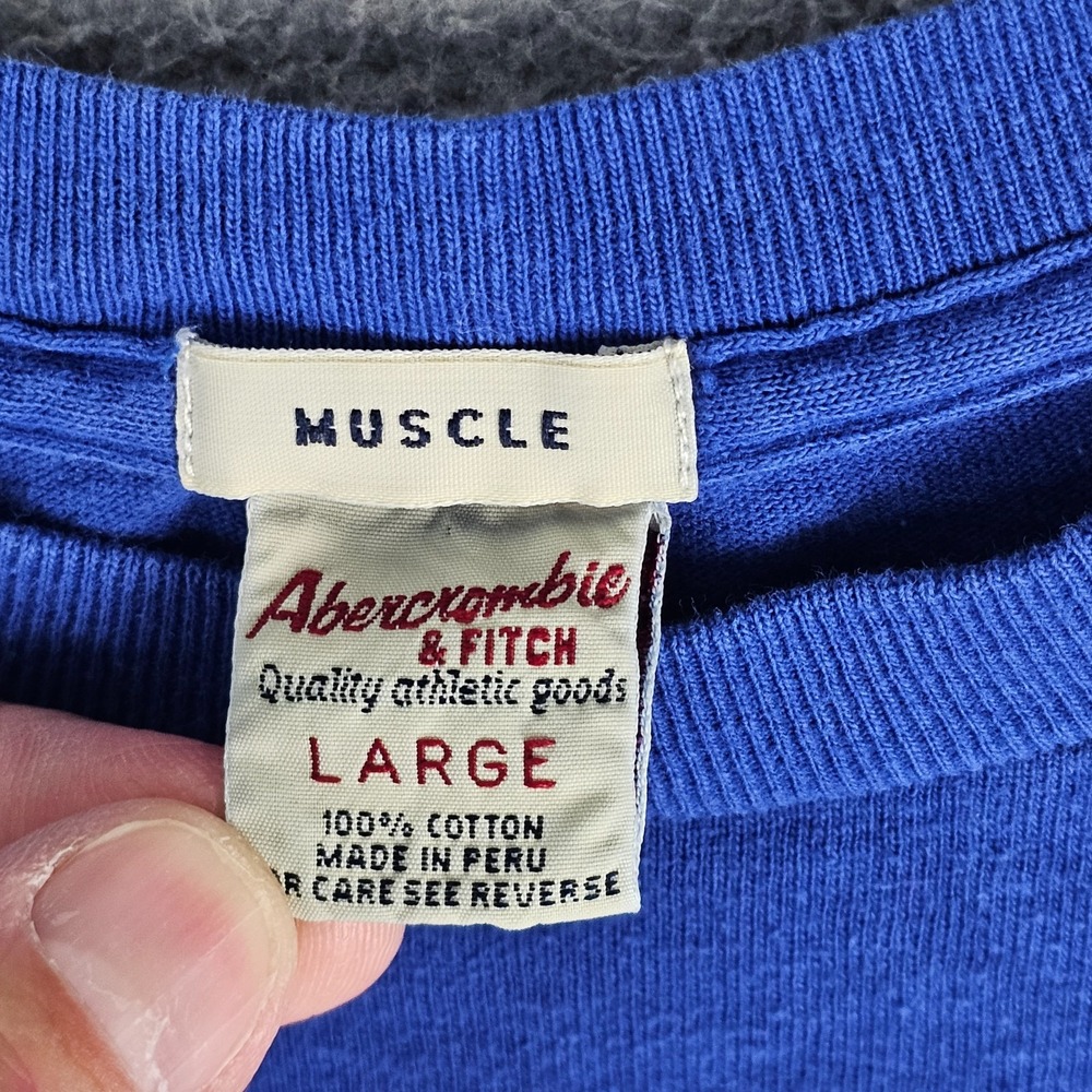 Y2K‎ Abercrombie & Fitch Shirt Mens Large Short Sleeve Muscle Tee Performance - Picture 5 of 7